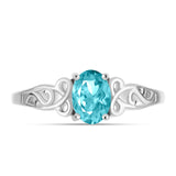 Inel din Argint 925 ( 2.06 grame ) cu Cuarț Paraiba 0.68 Carate