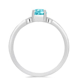 Inel din Argint 925 ( 2.06 grame ) cu Cuarț Paraiba 0.68 Carate