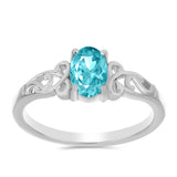 Inel din Argint 925 ( 2.06 grame ) cu Cuarț Paraiba 0.68 Carate