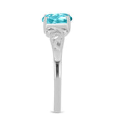 Inel din Argint 925 ( 2.06 grame ) cu Cuarț Paraiba 0.68 Carate