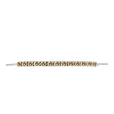 Brățară din Argint 925 ( 5.28 grame ) cu Moissanite Șampanie 1.34 Carate