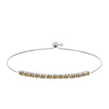 Brățară din Argint 925 ( 5.28 grame ) cu Moissanite Șampanie 1.34 Carate