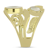 Inel din Argint 925 Placat cu Aur ( 7.02 grame ) cu Sidef 2.59 Carate