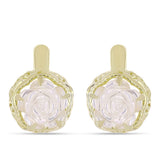 Cercei din Argint 925 Placat cu Aur ( 4.1 grame ) cu Sidef 3.07 Carate