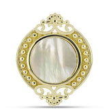 Inel din Argint 925 Placat cu Aur ( 8.64 grame ) cu Sidef 4.31 Carate