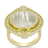 Inel din Argint 925 Placat cu Aur ( 8.64 grame ) cu Sidef 4.31 Carate