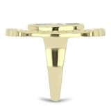 Inel din Argint 925 Placat cu Aur ( 8.64 grame ) cu Sidef 4.31 Carate