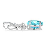 Pandantiv din Argint 925 ( 1.35 grame ) cu Cuarț Paraiba și Topaz Alb 2.48 Carate