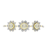 Brățară din Argint 925 Placat cu Aur ( 9.71 grame ) cu Sidef și Topaz Alb 5.97 Carate