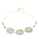 Brățară din Argint 925 Placat cu Aur ( 9.71 grame ) cu Sidef și Topaz Alb 5.97 Carate