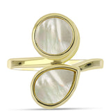 Inel din Argint 925 Placat cu Aur ( 3.73 grame ) cu Sidef 2.99 Carate