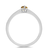 Inel din Argint 925 ( 1.64 grame ) cu Moissanite Șampanie 0.53 Carate