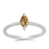 Inel din Argint 925 ( 1.64 grame ) cu Moissanite Șampanie 0.53 Carate