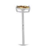 Inel din Argint 925 ( 1.64 grame ) cu Moissanite Șampanie 0.53 Carate