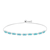 Brățară din Argint 925 ( 4.75 grame ) cu Cuarț Paraiba 1.77 Carate