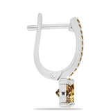 Cercei din Argint 925 ( 3 grame ) cu Moissanite Șampanie 2.57 Carate