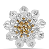 Broşă din Argint 925 ( 4.53 grame ) cu Moissanite Șampanie 0.32 Carate
