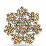 Broşă din Argint 925 ( 3.11 grame ) cu Moissanite Șampanie 1.26 Carate