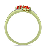Inel din Argint 925 Placat cu Aur ( 1.89 grame ) cu Opal Etiopian Lega Dembi Roșu și Topaz Alb 0.37 Carate