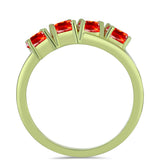 Inel din Argint 925 Placat cu Aur ( 2.18 grame ) cu Opal Etiopian Lega Dembi Roșu 0.65 Carate