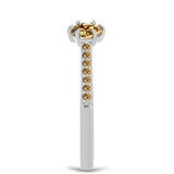 Inel din Argint 925 ( 1.92 grame ) cu Moissanite Șampanie 0.58 Carate