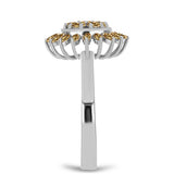 Inel din Argint 925 ( 4.05 grame ) cu Moissanite Șampanie 1.01 Carate