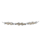 Brățară din Argint 925 ( 5.5 grame ) cu Moissanite Șampanie 0.25 Carate