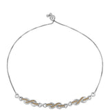 Brățară din Argint 925 ( 5.5 grame ) cu Moissanite Șampanie 0.25 Carate