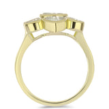 Inel din Argint 925 Placat cu Aur ( 5.12 grame ) cu Sidef 3.46 Carate