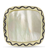 Inel din Argint 925 Placat cu Aur ( 6.21 grame ) cu Sidef 6.46 Carate