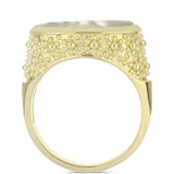 Inel din Argint 925 Placat cu Aur ( 4.79 grame ) cu Sidef 4.24 Carate