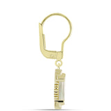 Cercei din Argint 925 Placat cu Aur ( 4.31 grame ) cu Sidef 3.41 Carate