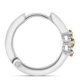 Cercei din Argint 925 ( 3.34 grame ) cu Moissanite Șampanie 0.33 Carate