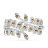 Inel din Argint 925 ( 3.22 grame ) cu Moissanite Șampanie 0.18 Carate