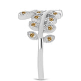 Inel din Argint 925 ( 3.22 grame ) cu Moissanite Șampanie 0.18 Carate