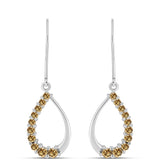 Cercei din Argint 925 ( 2.47 grame ) cu Moissanite Șampanie 0.68 Carate