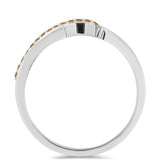 Inel din Argint 925 ( 2.03 grame ) cu Moissanite Șampanie 0.13 Carate