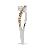 Inel din Argint 925 ( 2.03 grame ) cu Moissanite Șampanie 0.13 Carate