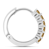 Cercei din Argint 925 ( 3.87 grame ) cu Moissanite Șampanie 0.75 Carate