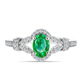Inel din Argint 925 ( 2.91 grame ) cu Granat Kijani și Topaz Alb 0.97 Carate