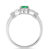Inel din Argint 925 ( 2.91 grame ) cu Granat Kijani și Topaz Alb 0.97 Carate