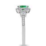 Inel din Argint 925 ( 2.91 grame ) cu Granat Kijani și Topaz Alb 0.97 Carate