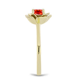 Inel din Argint 925 Placat cu Aur ( 2.85 grame ) cu Opal Etiopian Lega Dembi Roșu 0.29 Carate
