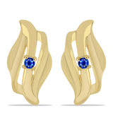 Cercei din Argint 925 Placat cu Aur ( 4.05 grame ) cu Safir Albastru Australian 0.12 Carate