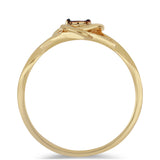 Inel din Argint 925 Placat cu Aur ( 2.45 grame ) cu Diamant Albastru 0.01 Carate