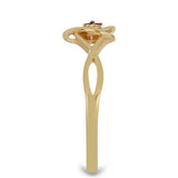 Inel din Argint 925 Placat cu Aur ( 2.45 grame ) cu Diamant Albastru 0.01 Carate