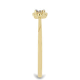 Inel din Argint 925 Placat cu Aur ( 1.17 grame ) cu Diamant Alb 0.01 Carate