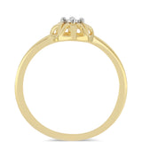 Inel din Argint 925 Placat cu Aur ( 1.51 grame ) cu Diamant Alb 0.01 Carate
