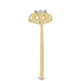 Inel din Argint 925 Placat cu Aur ( 1.51 grame ) cu Diamant Alb 0.01 Carate