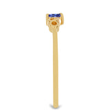 Inel din Argint 925 Placat cu Aur ( 1.63 grame ) cu Tanzanit 0.15 Carate